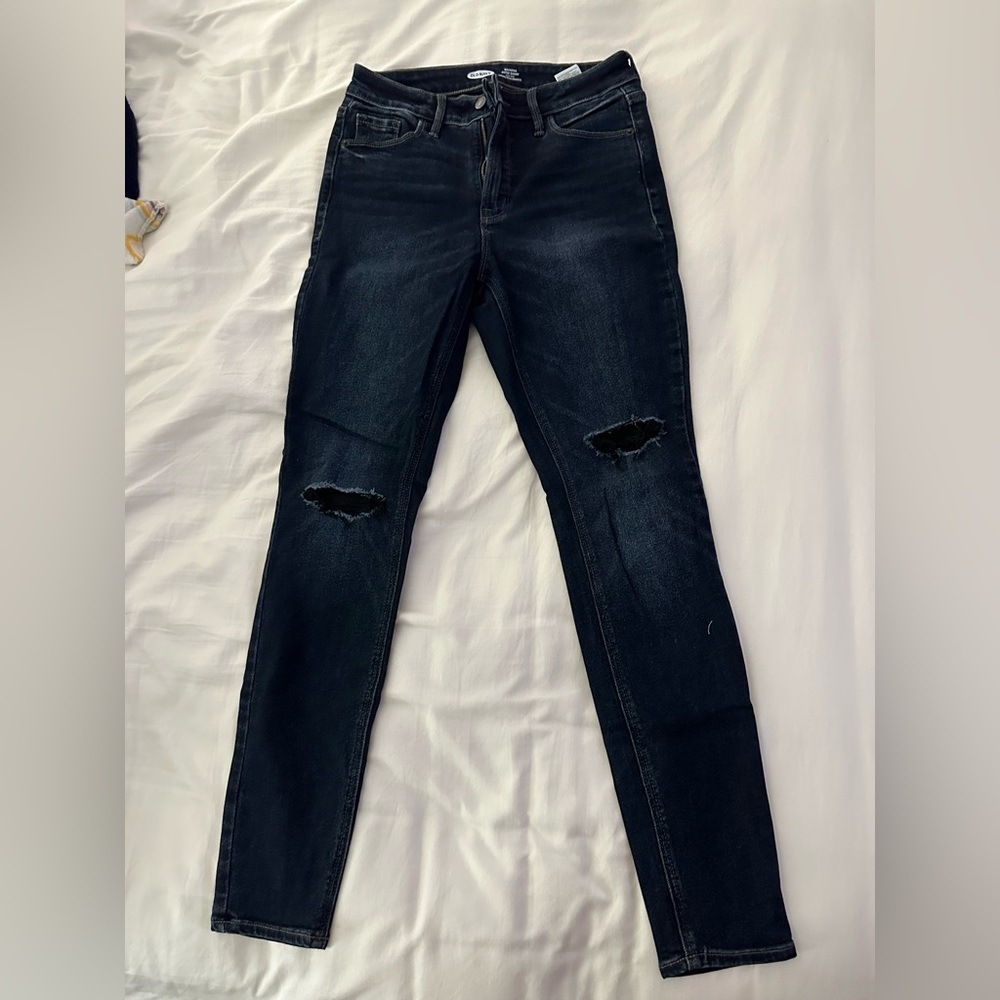 Old Navy Dark Blue Rockstar Super Skinny High Rise Jeans